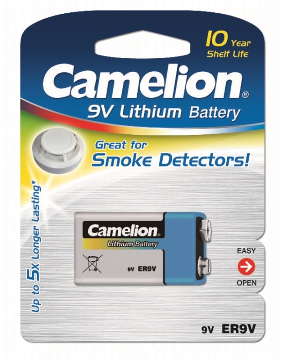 Camelion 9V (6LR61), batteri, litium, 1-pack i gruppen HEMELEKTRONIK / Batterier & Laddare / Batterier / 9V hos Teknikproffset Nordic AB (38-92026)