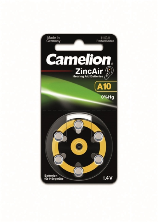Camelion HA10 , för hörapparater, , 6-pack i gruppen HEMELEKTRONIK / Batterier & Laddare / Batterier / Hörapparatsbatterier hos Teknikproffset Nordic AB (38-92038)