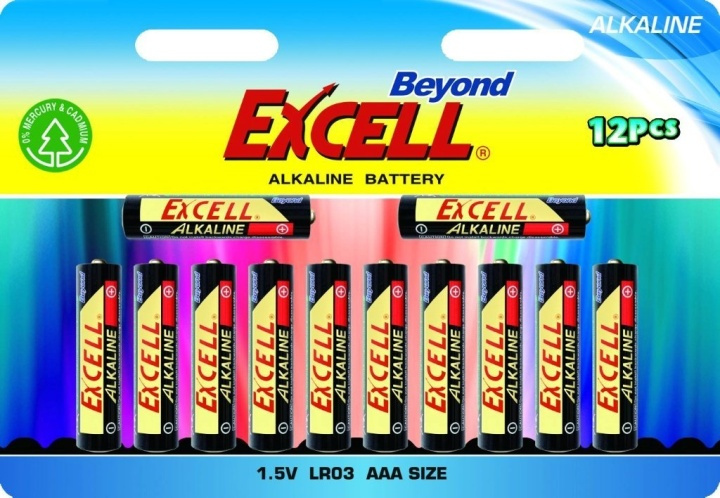 Beyond Excell AAA (LR03), batteri, alkaline, 12-pack i gruppen HEMELEKTRONIK / Batterier & Laddare / Batterier / AAA hos Teknikproffset Nordic AB (38-92044)