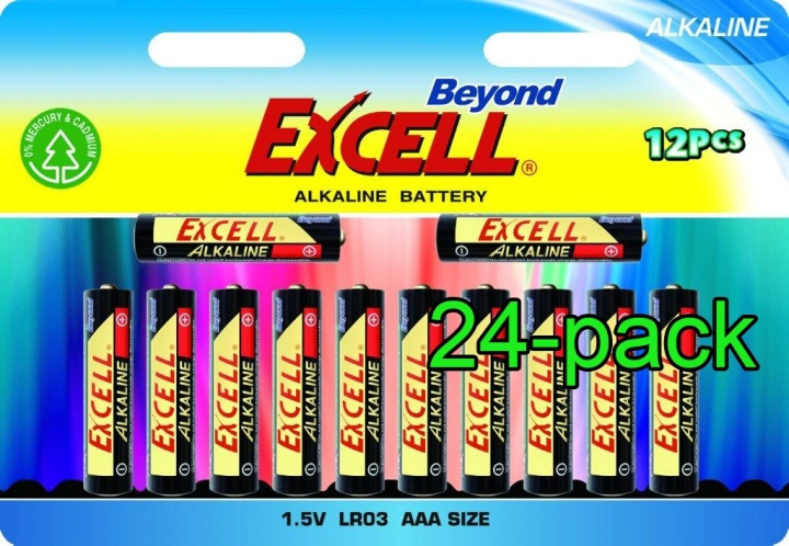 Beyond Excell AAA (LR03), batteri, alkaline, 24-pack i gruppen HEMELEKTRONIK / Batterier & Laddare / Batterier / AAA hos Teknikproffset Nordic AB (38-92044PKT1)