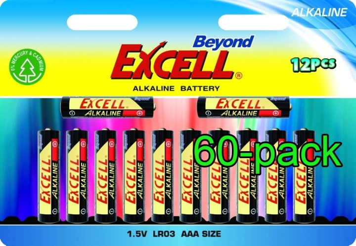Beyond Excell AAA (LR03), batteri, alkaline, 60-pack i gruppen HEMELEKTRONIK / Batterier & Laddare / Batterier / AAA hos Teknikproffset Nordic AB (38-92044PKT3)