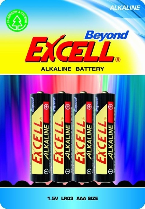 Beyond Excell AAA (LR03), batteri, alkaline, 4-pack i gruppen HEMELEKTRONIK / Batterier & Laddare / Batterier / AAA hos Teknikproffset Nordic AB (38-92045)
