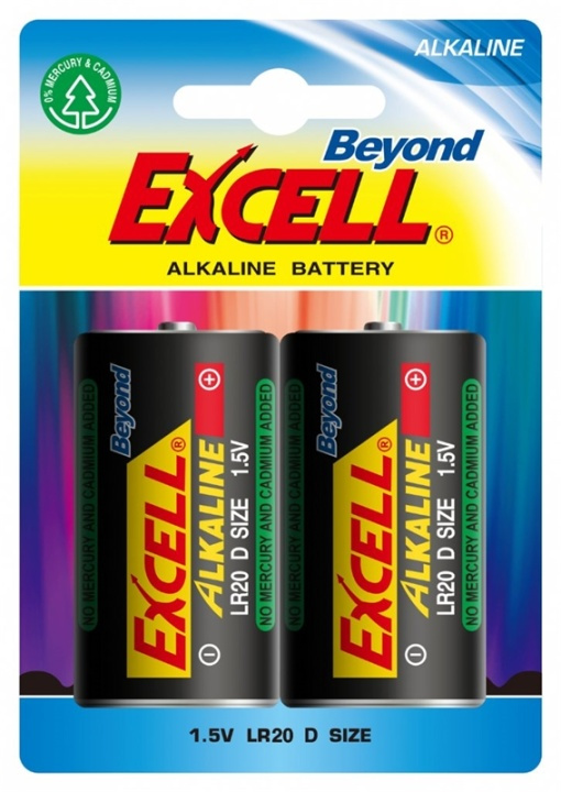 Beyond Excell D (LR20), batteri, alkaline, 2-pack i gruppen HEMELEKTRONIK / Batterier & Laddare / Batterier / Övriga hos Teknikproffset Nordic AB (38-92046)