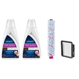Bissell Rengöringspaket 2x Golvrengöringsmedel MultiSurface + Borstrulle + Filter CrossWave