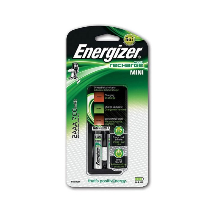 Energizer Laddare Mini 2x AAA 700mAh i gruppen HEMELEKTRONIK / Batterier & Laddare / Batteriladdare hos TP E-commerce Nordic AB (38-92063)