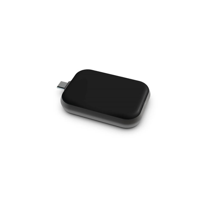 Zens Singel Apple Airpods Laddare QI USB-C Stick Aluminium Svart i gruppen SMARTPHONE & SURFPLATTOR / Laddare & Kablar / Trådlösa Qi laddare hos TP E-commerce Nordic AB (38-92381)