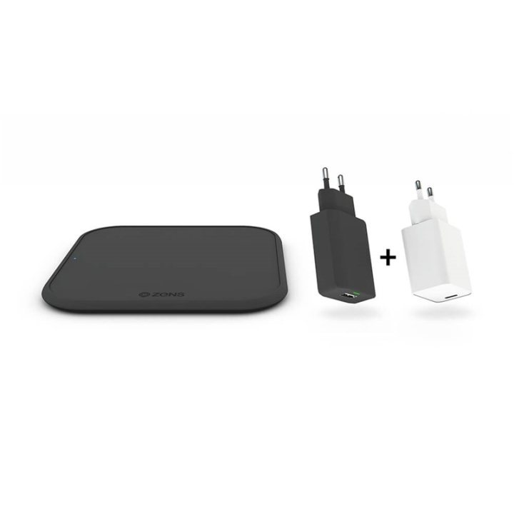 Zens Iphone 12 Start-Kit Singel Qi + Pd Laddare 10W Qi + 18W Pd 220V-Laddare i gruppen SMARTPHONE & SURFPLATTOR / Laddare & Kablar / Trådlösa Qi laddare hos TP E-commerce Nordic AB (38-92382)