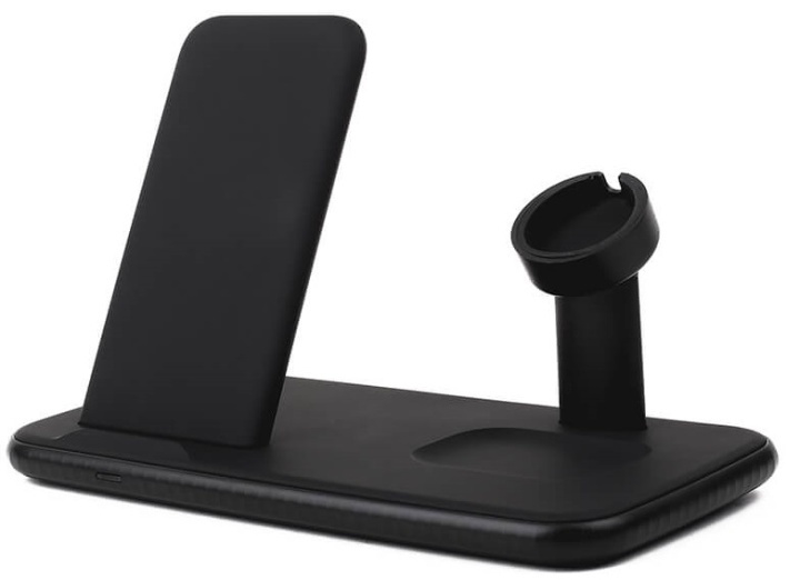 Gear Trådlös Trippel QI Laddare USB-C Ansl. 20W totalt Svart Mobil/Watch/Airpods i gruppen SMARTPHONE & SURFPLATTOR / Laddare & Kablar / Trådlösa Qi laddare hos TP E-commerce Nordic AB (38-92459)