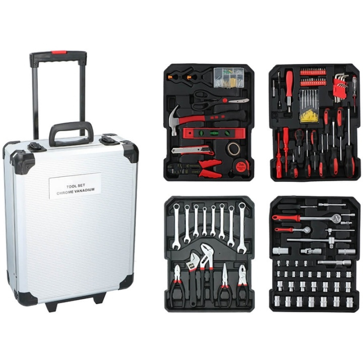 KINZO Tool Set 187 Delar Aluminiumväska i gruppen HEM, HUSHÅLL & TRÄDGÅRD / Verktyg / Övriga Verktyg & Tillbehör hos TP E-commerce Nordic AB (38-92488)