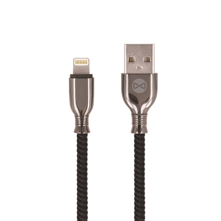 Forever Tornado - Lightning-kabel för Snabbladdning (3A), 1m, Svart i gruppen SMARTPHONE & SURFPLATTOR / Laddare & Kablar / Kablar / Kablar Lightning hos TP E-commerce Nordic AB (38-92672)