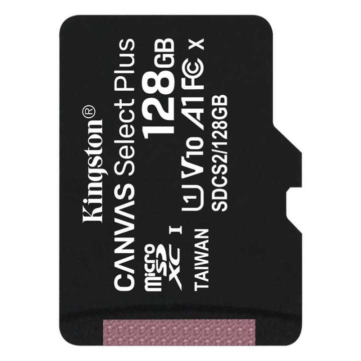 Kingston Canvas Select Plus microSDXC, 128GB i gruppen HEMELEKTRONIK / Lagringsmedia / Minneskort / Micro SD/HC/XC hos TP E-commerce Nordic AB (38-92719)