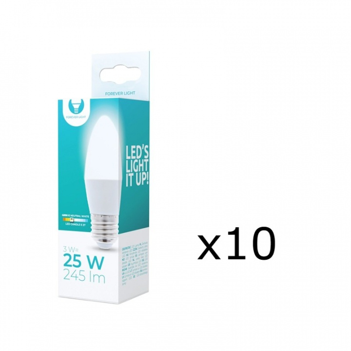 LED-Lampa E27, 3W, 230V, 4500K 10-pack, Vit neutral i gruppen HEMELEKTRONIK / Belysning / LED-lampor hos TP E-commerce Nordic AB (38-92755-PKT10)