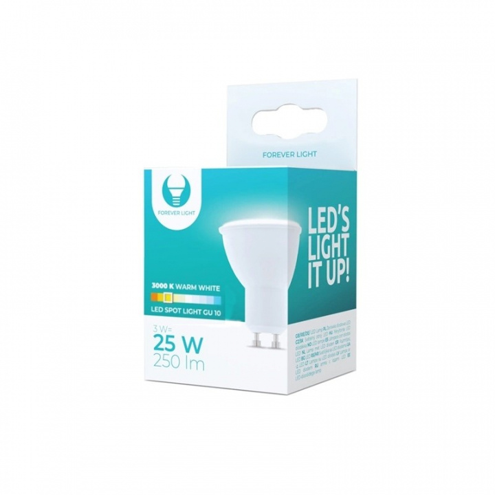 LED-Lampa GU10 3W 230V 3000K, Varmvitt i gruppen HEMELEKTRONIK / Belysning / LED-lampor hos TP E-commerce Nordic AB (38-92756)