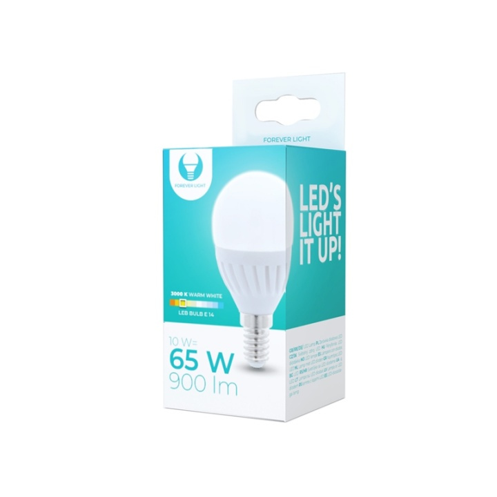 LED-Lampa E14, G45, 10W, 230V, 3000K, Keramisk, Varmvitt i gruppen HEMELEKTRONIK / Belysning / LED-lampor hos TP E-commerce Nordic AB (38-92767)