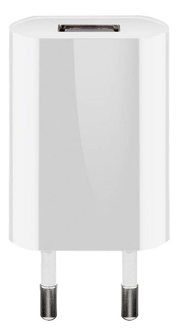 Goobay USB charger 1 A, white, Plastic bag - with 1 USB i gruppen SMARTPHONE & SURFPLATTOR / Laddare & Kablar / Väggladdare / Väggladdare USB hos TP E-commerce Nordic AB (38-92978)