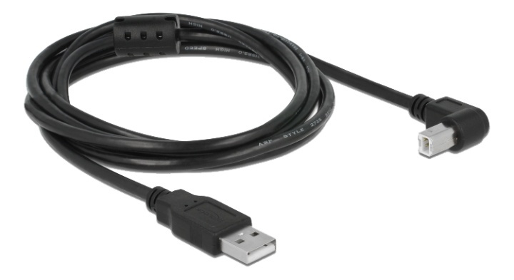 Delock Kabel USB 2.0 Typ-A Stecker > USB 2.0 Typ-B Stecker gewinkelt 2 i gruppen DATORER & KRINGUTRUSTNING / Datorkablar / USB-kablar / USB-A / Adaptrar hos Teknikproffset Nordic AB (38-92991)