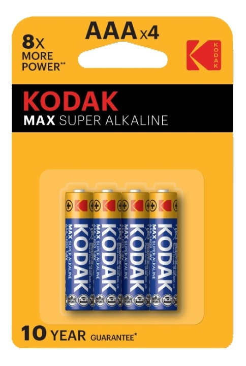 Kodak MAX alkaline AAA battery (4 pack) i gruppen HEMELEKTRONIK / Batterier & Laddare / Batterier / AAA hos TP E-commerce Nordic AB (38-93089)