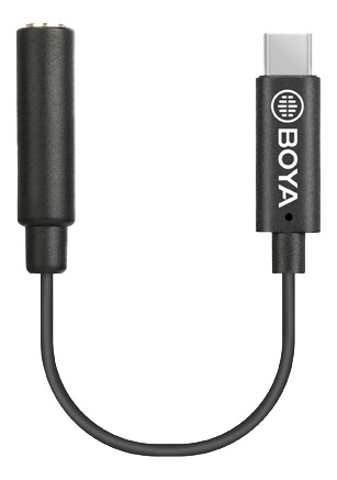 BOYA 3.5mm Female TRS to Male TYPE-C adapter cable i gruppen DATORER & KRINGUTRUSTNING / Datorkablar / USB-kablar / USB-C hos TP E-commerce Nordic AB (38-93105)
