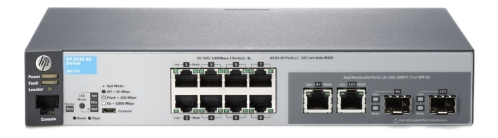 HP Switch 2530-8G 1000M i gruppen DATORER & KRINGUTRUSTNING / Datorkablar / Switchar & Splittrar hos TP E-commerce Nordic AB (38-93137)
