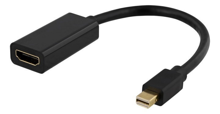 DELTACO Mini DisplayPort till HDMI adapter, 4K 60Hz, 0,2m, Svart i gruppen DATORER & KRINGUTRUSTNING / Datorkablar / DisplayPort / Adaptrar hos TP E-commerce Nordic AB (38-93254)