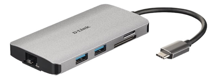 8-in-1 USB-C Hub with HDMI/Ethernet/Card Reader/Power Delivery i gruppen DATORER & KRINGUTRUSTNING / Bärbara datorer & tillbehör / Dockningsstation hos TP E-commerce Nordic AB (38-93259)