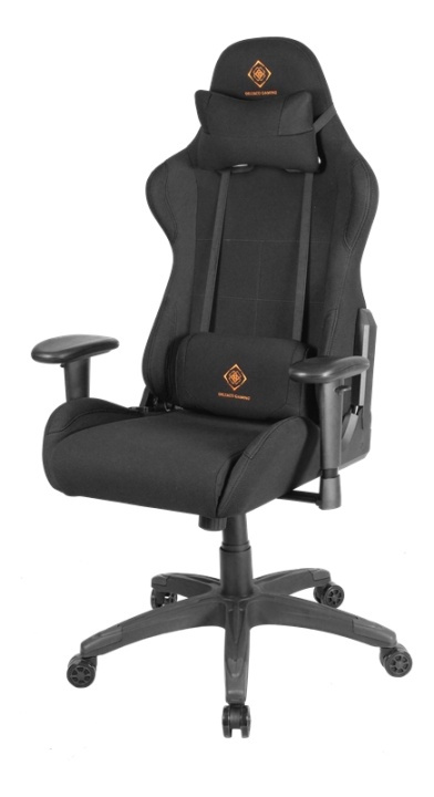 DELTACO GAMING DC320 Gamingstol i nylon, svankstöd, nackkudde, svart i gruppen DATORER & KRINGUTRUSTNING / Gaming / Gamingstolar hos TP E-commerce Nordic AB (38-93293)