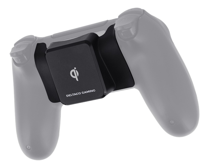 DELTACO GAMING trådlös Qi-receiver till PS4 handkontroll, svart i gruppen HEMELEKTRONIK / Spelkonsoler & Tillbehör / Sony PlayStation 4 hos TP E-commerce Nordic AB (38-93299)