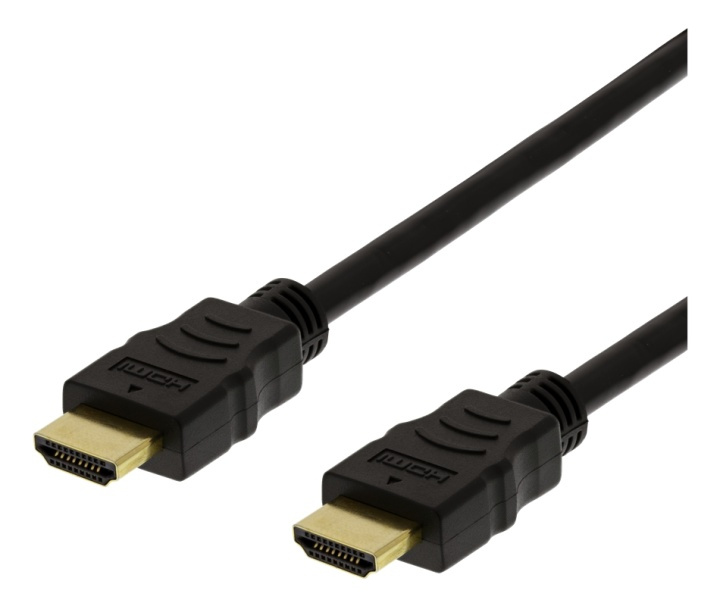 DELTACO HIGH-SPEED FLEX HDMI cable, 1M, 4K UHD, black i gruppen HEMELEKTRONIK / Kablar & Adaptrar / HDMI / Kablar hos TP E-commerce Nordic AB (38-93320)