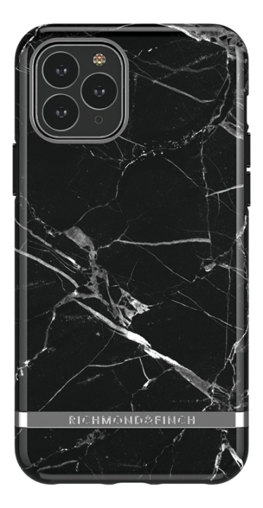 Richmond & Finch Black Marble, iPhone 11 Pro Max, silver details i gruppen SMARTPHONE & SURFPLATTOR / Mobilskydd / Apple / iPhone 11 Pro Max / Skal hos TP E-commerce Nordic AB (38-93349)