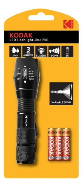 Kodak LED Flashlight Ultra 290 i gruppen SPORT, FRITID & HOBBY / Ficklampor & Pannlampor / Ficklampor hos TP E-commerce Nordic AB (38-93368)