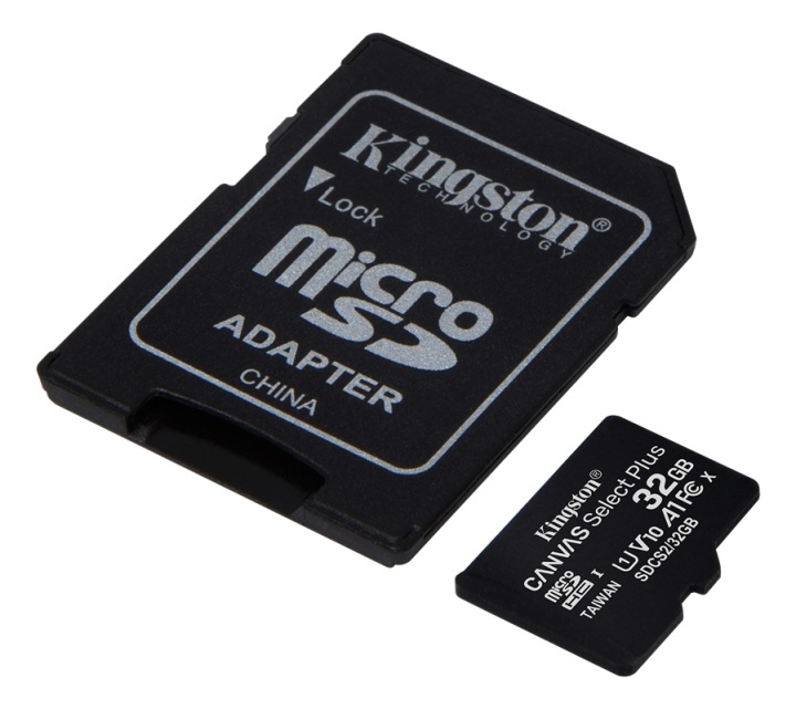 Kingston 32GB micSDHC Canvas Select Plus 100R A1 C10 Card + ADP i gruppen HEMELEKTRONIK / Lagringsmedia / Minneskort / Micro SD/HC/XC hos TP E-commerce Nordic AB (38-93377)