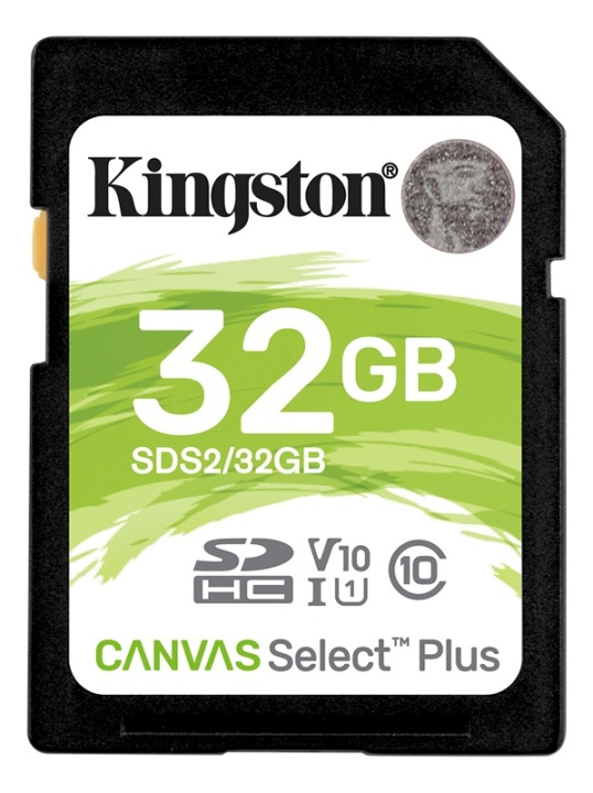 Kingston 32GB SDHC Canvas Select Plus 100R C10 UHS-I U1 V10 i gruppen HEMELEKTRONIK / Lagringsmedia / Minneskort / SD/SDHC/SDXC hos TP E-commerce Nordic AB (38-93384)