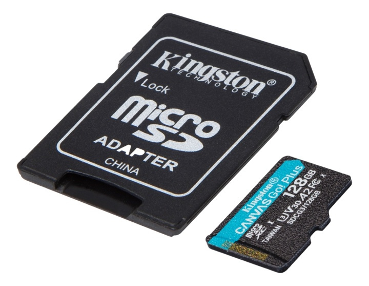 Kingston 128GB microSDXC Canvas Go Plus 170R A2 U3 V30 Card + ADP i gruppen HEMELEKTRONIK / Lagringsmedia / Minneskort / Micro SD/HC/XC hos TP E-commerce Nordic AB (38-93403)