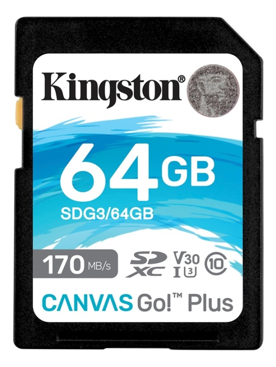 Kingston 64GB SDXC Canvas Go Plus 170R C10 UHS-I U3 V30 i gruppen HEMELEKTRONIK / Lagringsmedia / Minneskort / SD/SDHC/SDXC hos TP E-commerce Nordic AB (38-93410)
