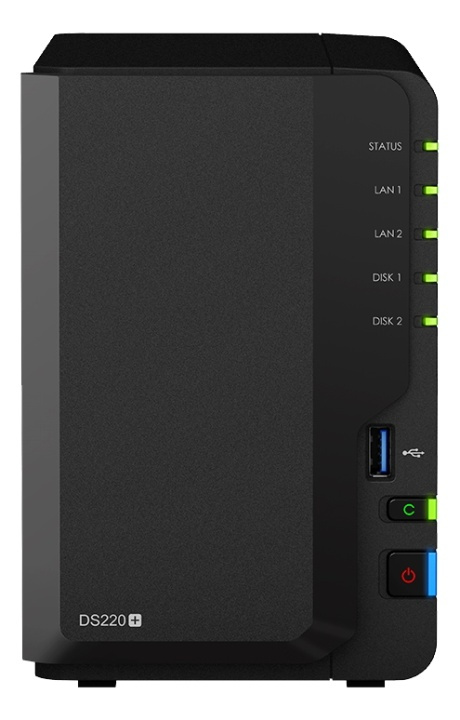 Synology DiskStation DS220+ i gruppen DATORER & KRINGUTRUSTNING / Datortillbehör / Hårddisk-kabinetter / Hårddiskkabinett 3.5 tum hos TP E-commerce Nordic AB (38-93588)