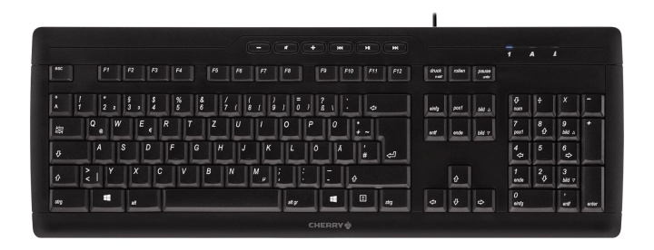 CHERRY STREAM 3.0, spillsäkert, SX-brytare, USB, EU layout, svart i gruppen DATORER & KRINGUTRUSTNING / Möss & Tangentbord / Tangentbord / Trådbundna hos TP E-commerce Nordic AB (38-93592)