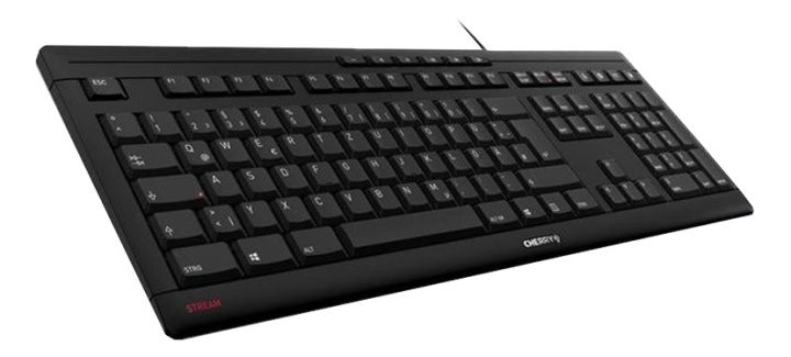 Cherry Stream keyboard, Nordisk layout, Black i gruppen DATORER & KRINGUTRUSTNING / Möss & Tangentbord / Tangentbord / Trådbundna hos TP E-commerce Nordic AB (38-93593)