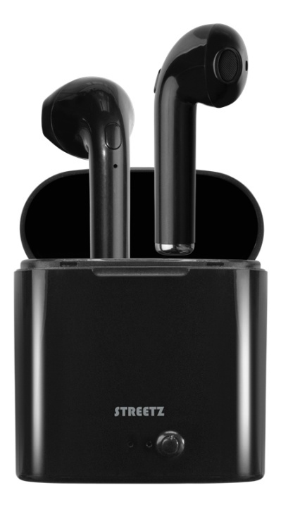 STREETZ True Wireless Grand semi-in-ear, 350 mAh case, black i gruppen HEMELEKTRONIK / Ljud & Bild / Hörlurar & Tillbehör / Hörlurar hos TP E-commerce Nordic AB (38-93624)