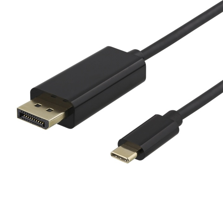 DELTACO USB-C till DisplayPort-kabel, 1m, 4K@60Hz, svart i gruppen DATORER & KRINGUTRUSTNING / Datorkablar / USB-kablar / USB-C hos TP E-commerce Nordic AB (38-93661)