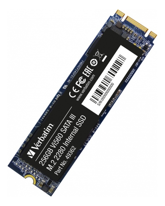 Verbatim Vi560 S3 M.2 SSD 256GB i gruppen DATORER & KRINGUTRUSTNING / Datorkomponenter / Hårddiskar / SSD hos TP E-commerce Nordic AB (38-93668)