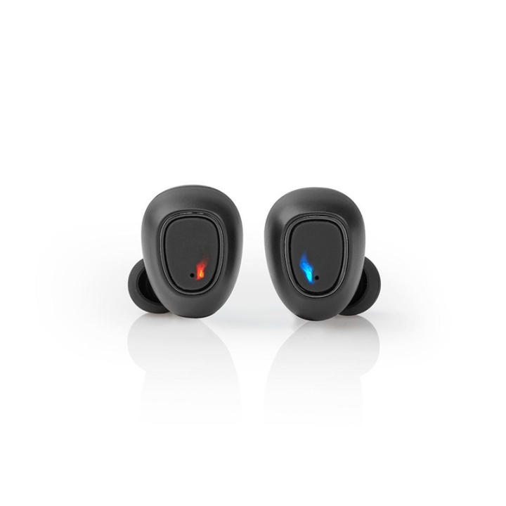 Nedis Fullt Trådlösa hörlurar | Bluetooth® | Maximal batteritid: 5 timmar | Tryck på Kontroll | Batteri hölje | Trådlöst laddningsfodral | Inbygd mikrofon | Stöd för röststyrning | Svart i gruppen HEMELEKTRONIK / Ljud & Bild / Hörlurar & Tillbehör / Hörlurar hos TP E-commerce Nordic AB (38-93756)