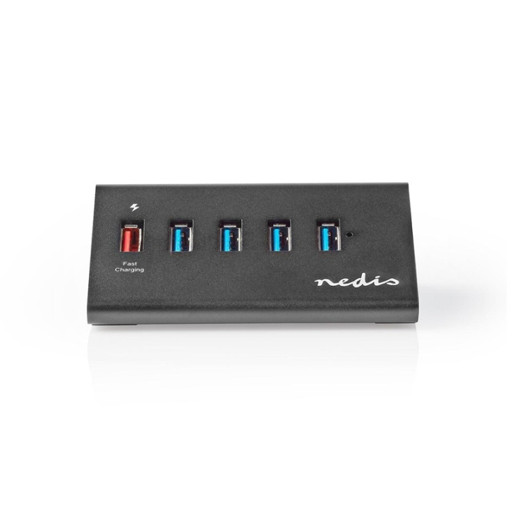 Nedis USB-hubb | USB Micro-B Hona | USB-A Hona | 5-Port port(s) | QC3.0 / USB 3.2 Gen 1 | Strömadapter / USB ström | 5 Gbps | 5x USB i gruppen DATORER & KRINGUTRUSTNING / Datortillbehör / USB-hubbar hos TP E-commerce Nordic AB (38-93812)