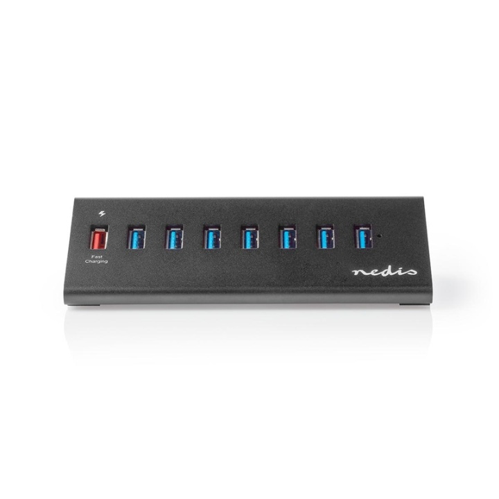 USB-hubb | 8 portar | USB 3.0 | QC3.0 | 5 Gbit/s i gruppen DATORER & KRINGUTRUSTNING / Datortillbehör / USB-hubbar hos TP E-commerce Nordic AB (38-93813)