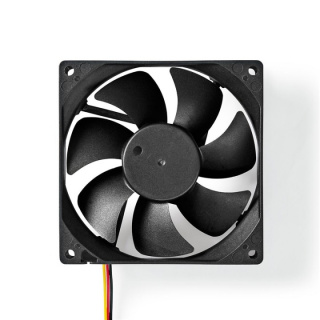 Nedis DC-fläkt | DC | Fläktstorlek: 92 mm | 3-Pin | 26.7 dBA | Svart