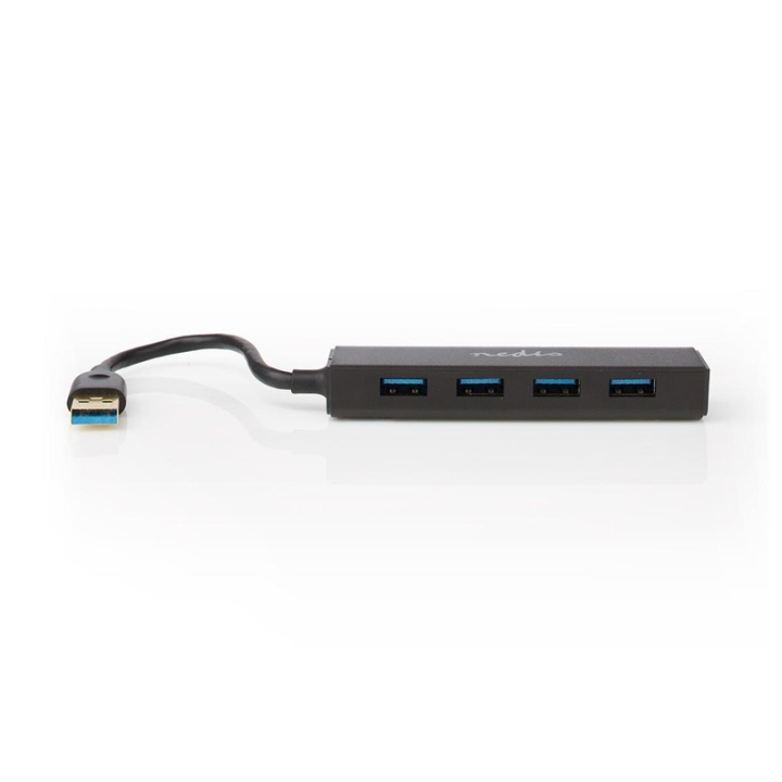 USB-hubb | 4 portar | USB 3.0 | Svart i gruppen DATORER & KRINGUTRUSTNING / Datortillbehör / USB-hubbar hos TP E-commerce Nordic AB (38-93845)