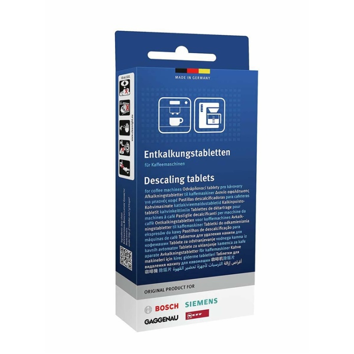 Bosch Avkalkningstabletter för kaffemaskiner - 2 i 1 - 3 stycken à 36 gram i gruppen HEM, HUSHÅLL & TRÄDGÅRD / Hushållsmaskiner / Kaffemaskiner & Tillbehör / Filter & Tillbehör hos TP E-commerce Nordic AB (38-93988)