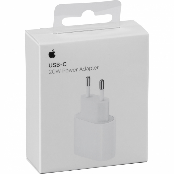 Apple (MHJE3ZM/A) USB-C, Strömadapter, Väggladdare, 20W, Vit i gruppen SMARTPHONE & SURFPLATTOR / Laddare & Kablar / Väggladdare / Väggladdare Typ C hos TP E-commerce Nordic AB (38-94047)