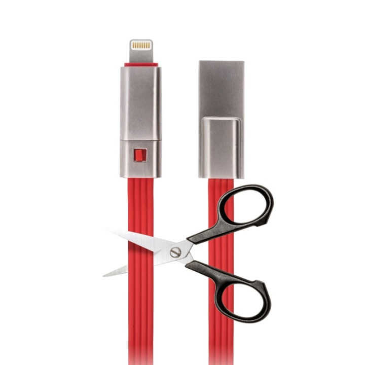 Forever Repairable Lightning-kabel, 1,5m, Röd i gruppen SMARTPHONE & SURFPLATTOR / Laddare & Kablar / Kablar / Kablar Lightning hos TP E-commerce Nordic AB (38-94057)