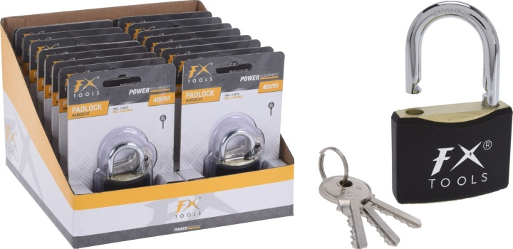 FX Tools, Hänglås med 3x nycklar, 40mm i gruppen SPORT, FRITID & HOBBY / Resetillbehör / Övrigt hos TP E-commerce Nordic AB (38-94094)