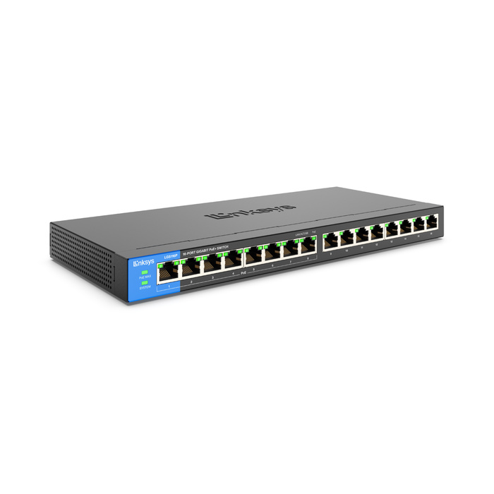 Linksys LGS116P 16-portars Nätverksswitch Gigabit Preowned Grade B i gruppen DATORER & KRINGUTRUSTNING / Nätverk / Switchar hos TP E-commerce Nordic AB (38-94490D)